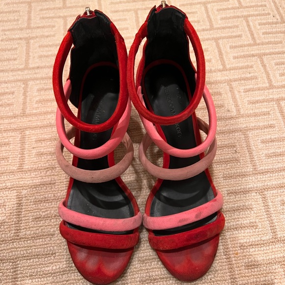 Rebecca Minkoff Red & Pink Block Heel - Picture 5 of 7
